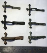 A Collection of Roman 4th Century ‘Crossbow’ Brooches with distinctive onion-shaped finials,