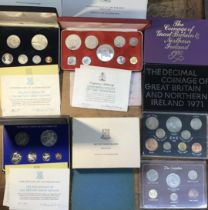 Proof Part Silver Coin Sets of British Virgin Islands & Bahamas with the British Proof Year sets