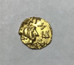 Rare Early Merovingians Anglo-Saxon Period Gold Thrymsa/Tremisses, Approximately 1.25g, 13mm