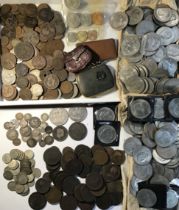 Collection of British and World Coins, including George III, George IV and Victoria Silver Crowns