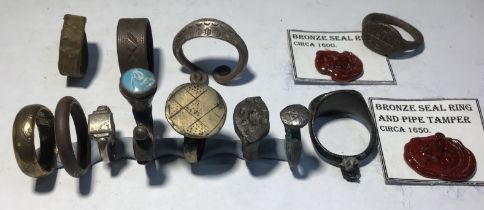 Collection of Metal Detector found Rings.