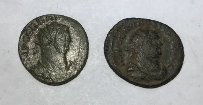 Two Bronze Roman Follis of Carausius.