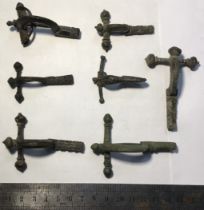 A Collection of Roman late 3rd early 4th Century ‘Crossbow’ Brooches with distinctive onion-shaped