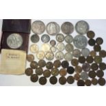 Collection of British Coins including 1891, 1897LXI & 1937 Crowns, 1890 Double Florin, 1819 & 1887