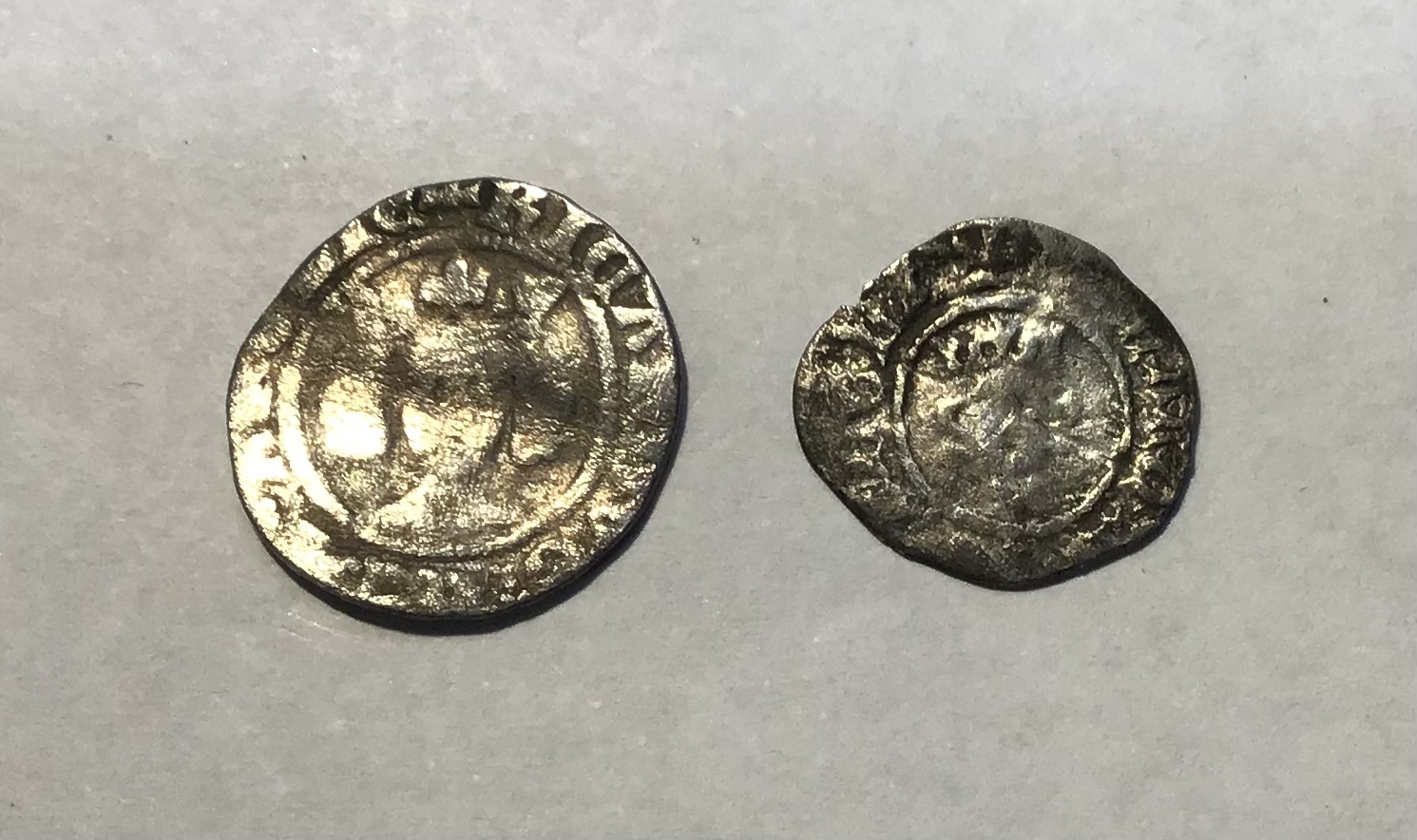 Richard II 1377-99, Silver Penny, York Mint & round Half-Penny’s, London Mint.