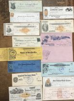 Large American Bank Draft/Cheque Collection dating from Mid to late 19th century. Approximately in