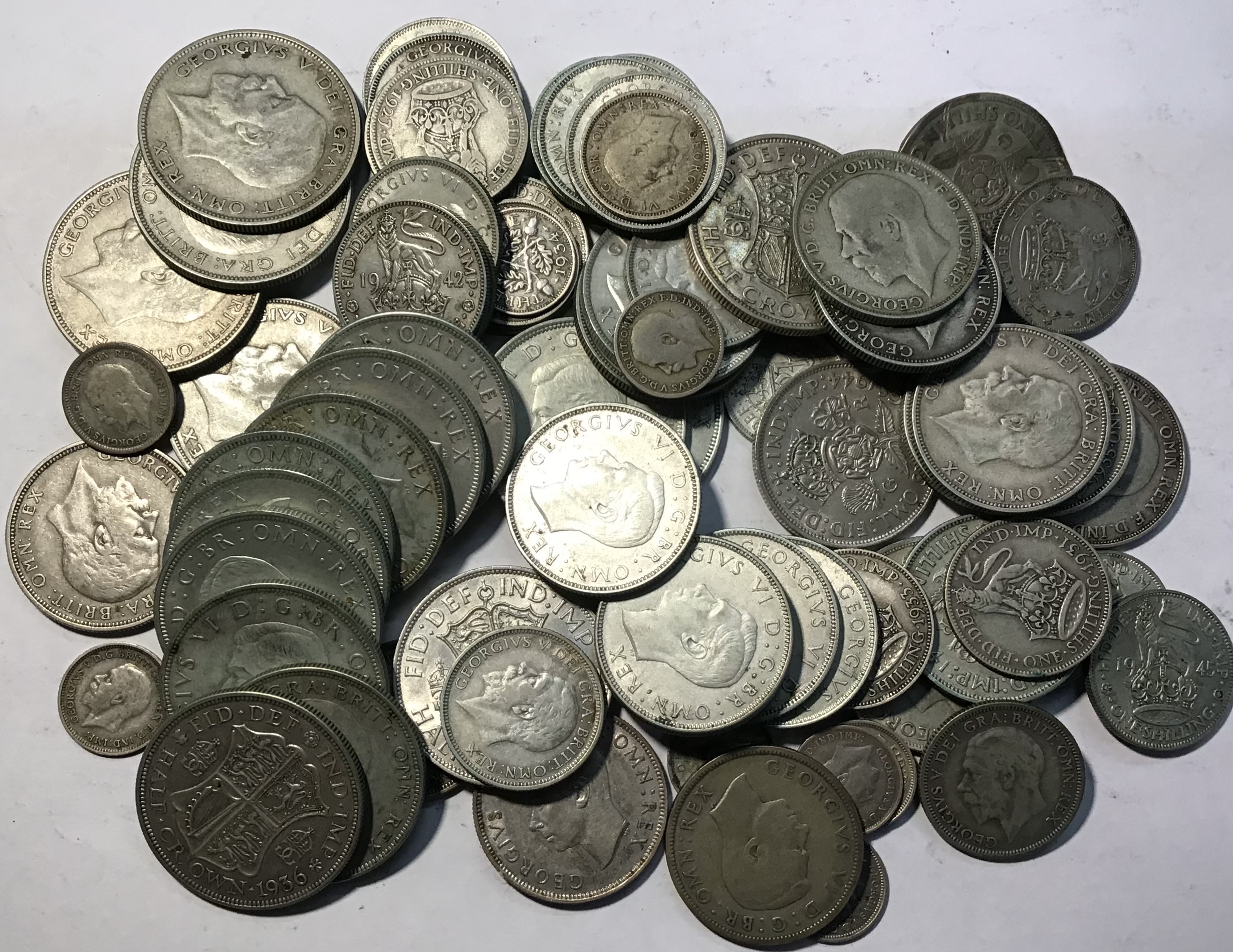 Collection of Pre 47 Silver. Approximately 633g.