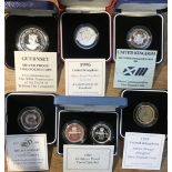 Collection of Royal Mint Silver Proof & Piedfort Coins, including 1995, 1996 & 1998 Piedfort £2