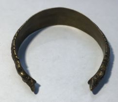 Anglo Saxon Bronze Alloy Bracelet with Zoomorphic Wolf Head Terminals, found around Oxford (sadly it