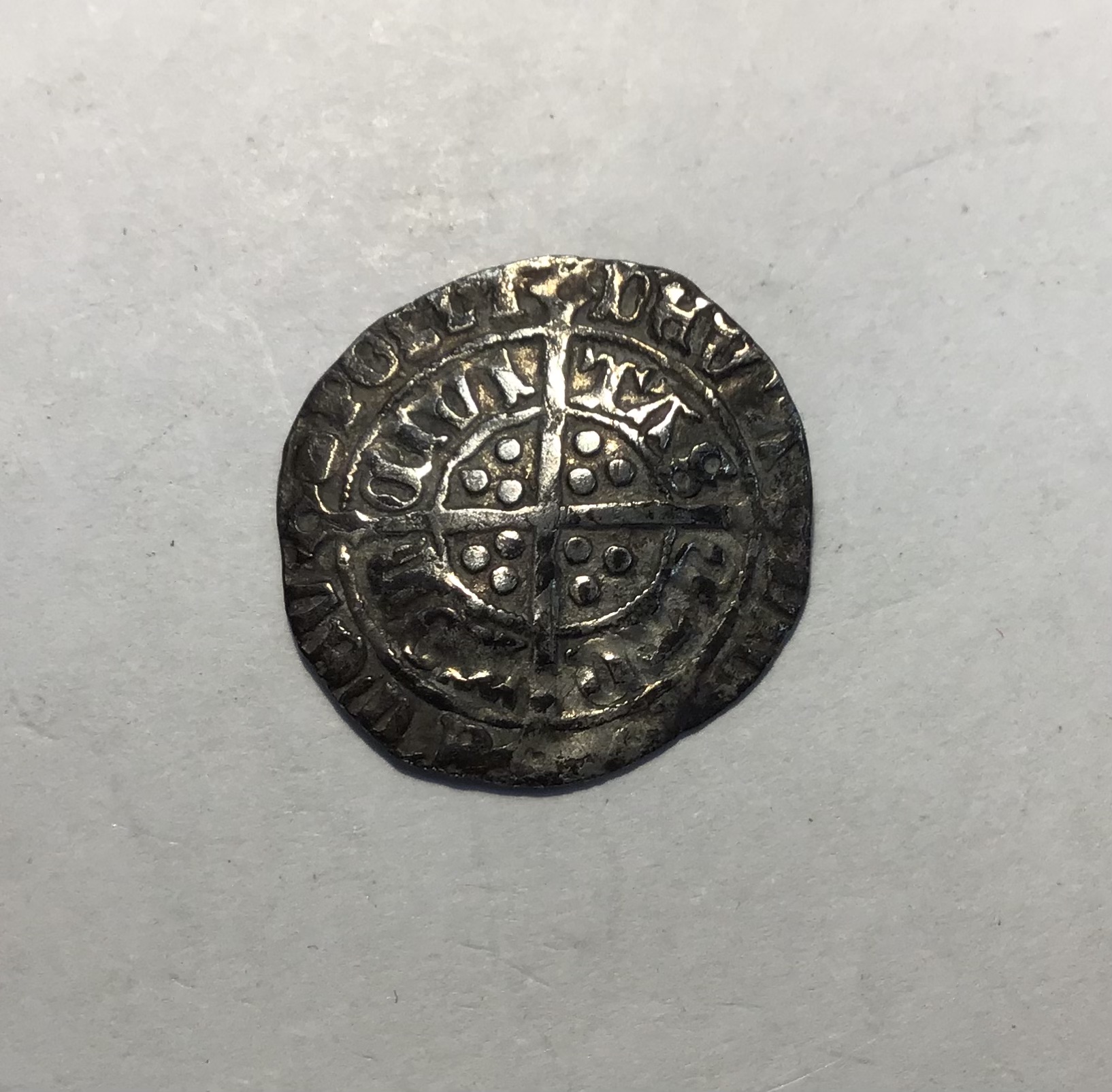 Henry VII Silver Half Groat mm Tun 1493-5, Canterbury Mint. - Image 2 of 2