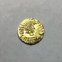 Rare Early Merovingians Anglo-Saxon Period Gold Thrymsa/Tremisses, Approximately 1.24g, 13mm