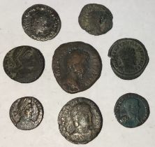 Small collection of Roman Coins including silver Denarius. (8)