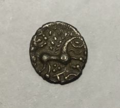 Celtic Britain, Iceni Ecen Silver Unit, early to mid 1st Century, obv- two opposed crescents, rev-