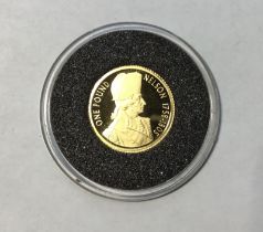 Alderney 2005 Gold Proof One Pound Coin. 24ct gold 1.25g.