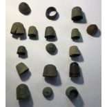Collection of Medieval and Post Medieval Thimbles (17) and a Large Collection of Post Medieval