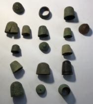 Collection of Medieval and Post Medieval Thimbles (17) and a Large Collection of Post Medieval