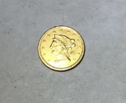 American 1873 Gold $2.5 Dollar Coin. 4.2g.