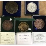 Collection of Three Royal Mint Medallic issues of the Millennium, 500th Anniversary of the birth