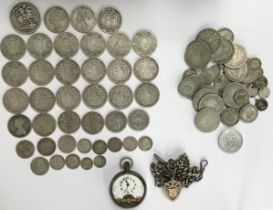 Collection of Victorian, Edward VII & George V Silver Coins with Pre 47 Silver Coins including non-