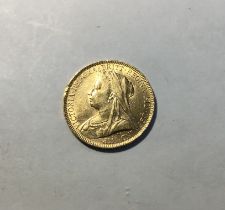 Victorian 1893 Veiled Old Bust Sovereign.