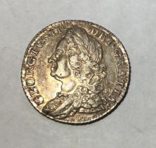 George II 1758 Shilling, (high grade)