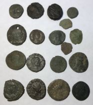 Collection of 18 Roman Bronze/Copper alloy Coins.