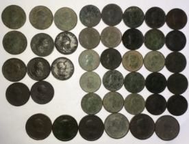 Large Collection of George III Copper Pennies 1806, 1807 & Halfpenny’s of 1799, 1806 & 1807.