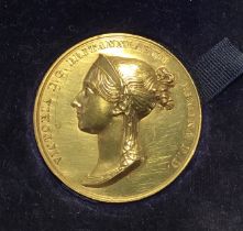 1838 Queen Victoria coronation gold medallion by Bernedetto Pistrucci