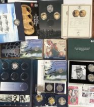 Collection of Royal Mint Brilliant Uncirculated Coins sealed in Original Presentation packs, First