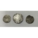 Three Henry VI 1422-61 (first reign), Silver Coins, two half-penny Calais & London Mint with