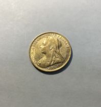 Victorian 1895 Veiled Old Bust Sovereign.