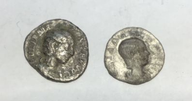 Roman Silver Denarius of Julia Paula (First Wife of Elagabalus & Julia Maesa (Grand mother to