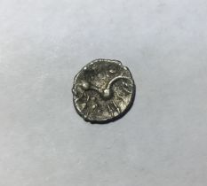 Celtic Britain, Iceni Ecen Silver Unit, early to mid 1st Century, obv- two opposed crescents, rev-