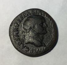 Vespasian 69-79AD Dupondius, rev- Victory Advancing holding globe. Approximately 28mm diameter 14.