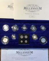 Royal Mint Silver Proof Millennium Collection in Original Case with Certificate of Authenticity,