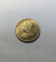 Victorian 1901P Veiled Old Bust Sovereign.