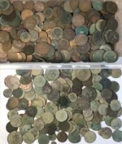 Large Collection of British Copper Coins including older Milled Copper Coins, predominantly metal