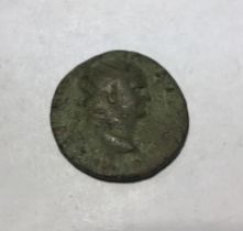 Roman Bronze Dupondius of Vespasian.