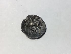 Celtic Corieltauvi Silver Unit, Boar/Horse Type, Obv, Boar with large pellet and ring motif above