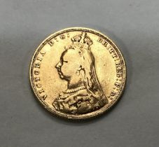 Victorian 1893m Jubilee Bust Sovereign.