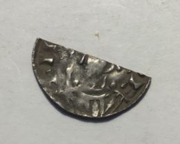 Henry I 1100-1135, Silver cut Halfpenny, Profile/Cross Fleury type.