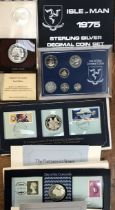 Commemorative Silver Medallic Issues, includes Day of the Concorde, The Partners in Space, 1975 Isle