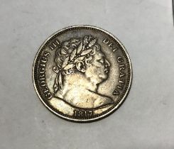 George III 1817 ‘Bullhead’ Halfcrown.