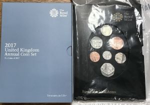 Royal Mint 2017 Annual Coin Set with a Royal Shield of Arms set sealed in Original Packaging. (#)