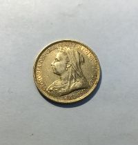 Victorian 1894m Veiled Old Bust Sovereign.