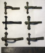 A Collection of Roman 4th Century ‘Crossbow’ Brooches with distinctive onion-shaped finials,