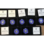 7 x Jersey Silver Proof £1 Coins in Original Cases with Certificate of Authenticity.