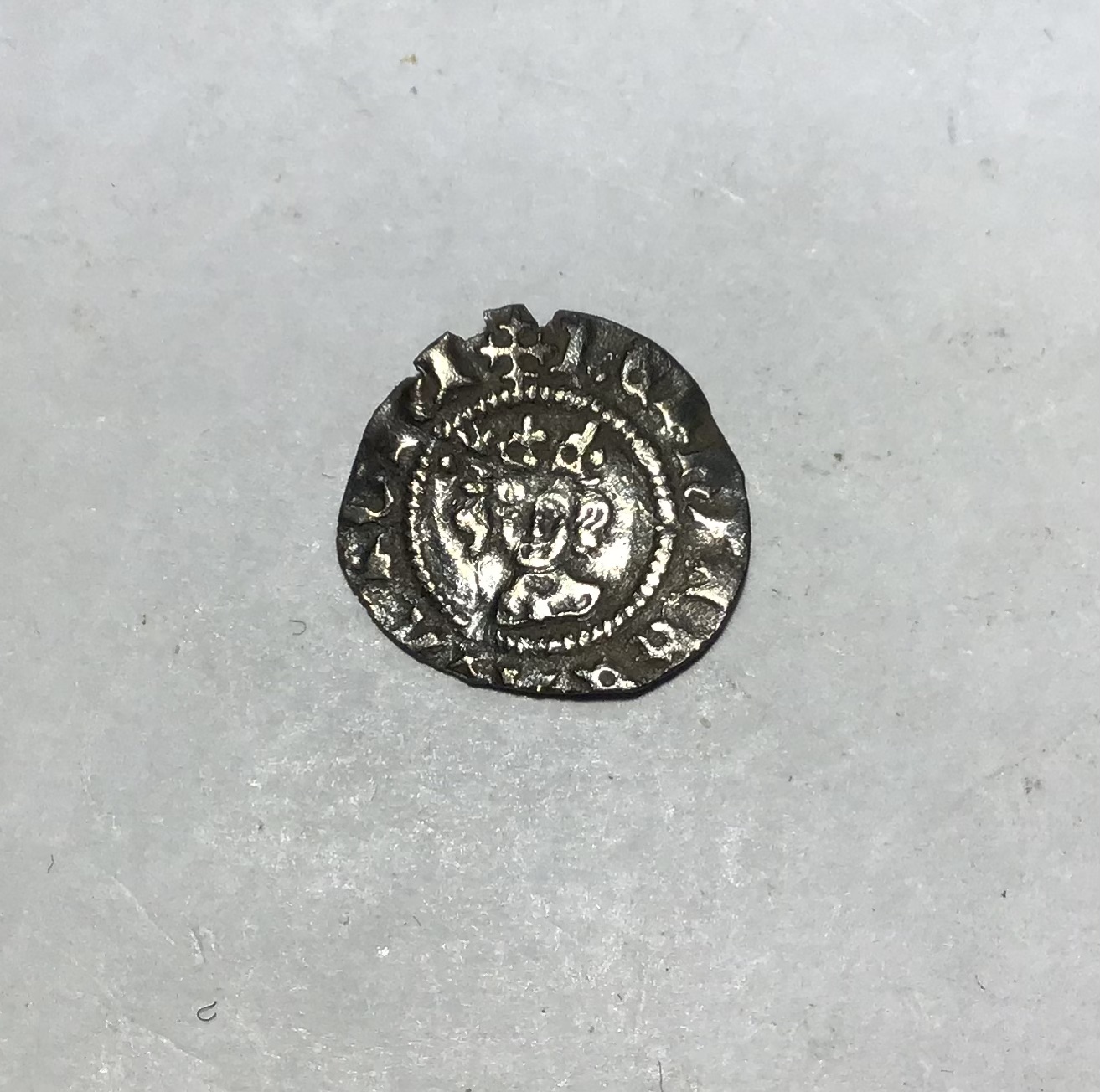 Henry VI, Silver Halfpenny, Leaf-Pellet Issue 1445-54. London Mint.