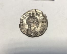 Roman Silver Denarius of Julia Soaemias (mother of Elagabalus) rev Venus Standing.