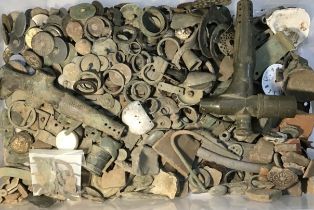 Large collection of Metal Detector Found Items including Barrel taps, Buttons, Buckles and other